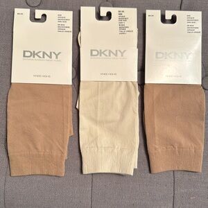 New with tags 3 pairs of DKNY knee highs one size